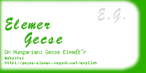 elemer gecse business card